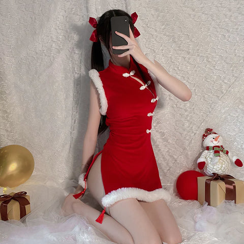 中華風 チャイナドレス クリスマス ランジェリー セクシー コスチューム